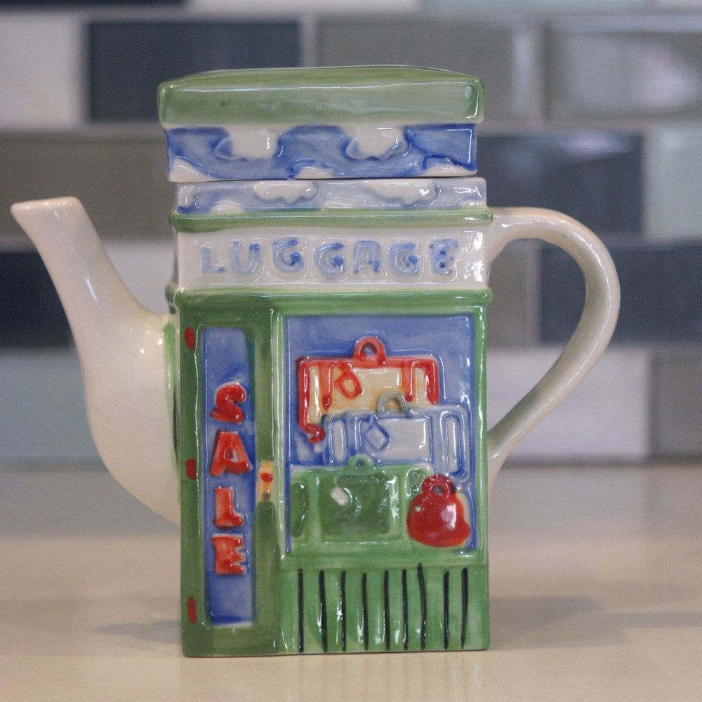 Twinings Porcelain Double Sided Luggage Travel Agency Decorative Collectible Tea